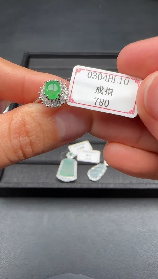【闪购商品】翡翠戒指银S925镶嵌0304HL10