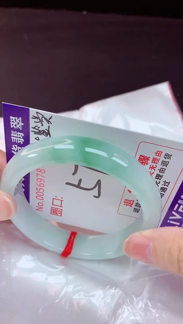 未镶嵌手镯翡翠57（48小时鉴赏期 ）