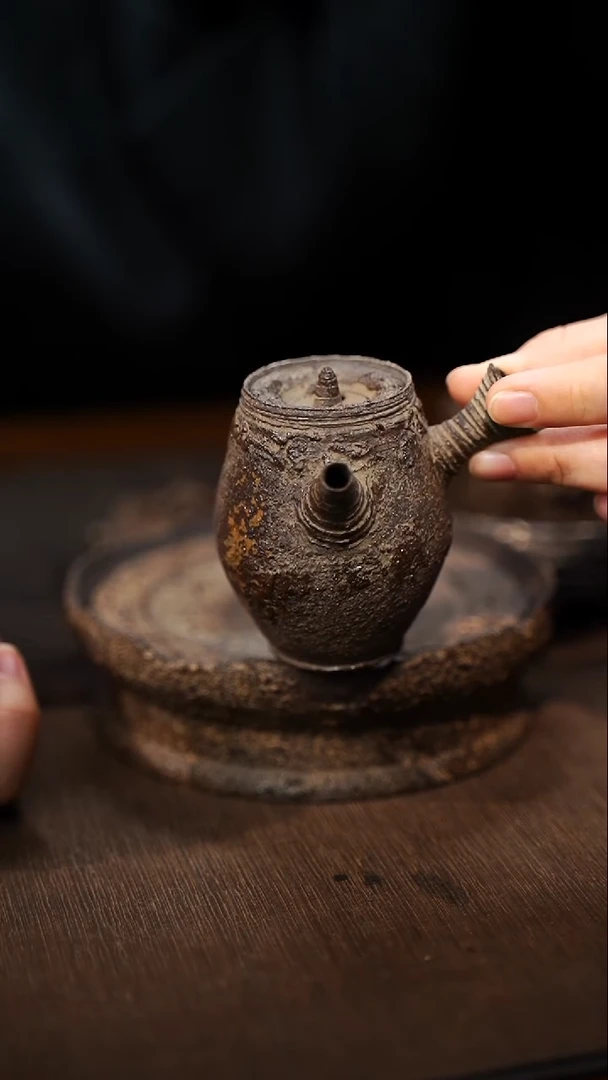 全手工制作  南蛮侧把壶