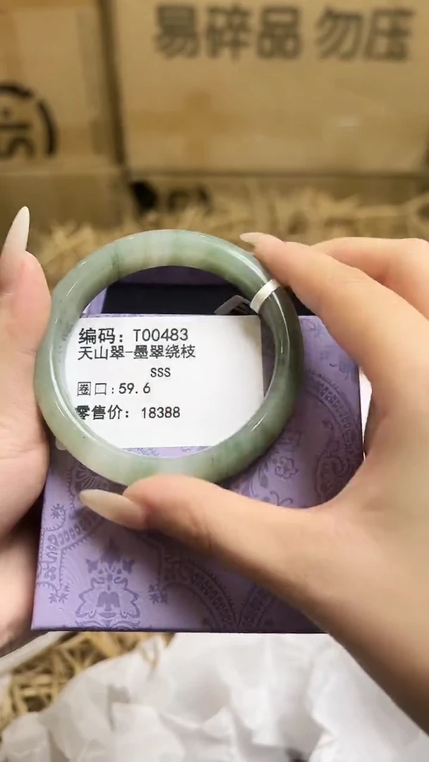 未镶嵌手镯（开口镯）石英质玉T00483