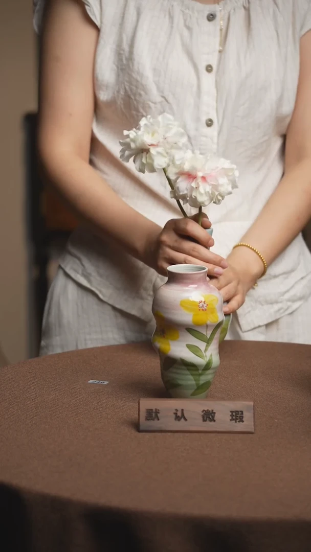 瓷片不带花景德镇手工手绘陶瓷花瓶
