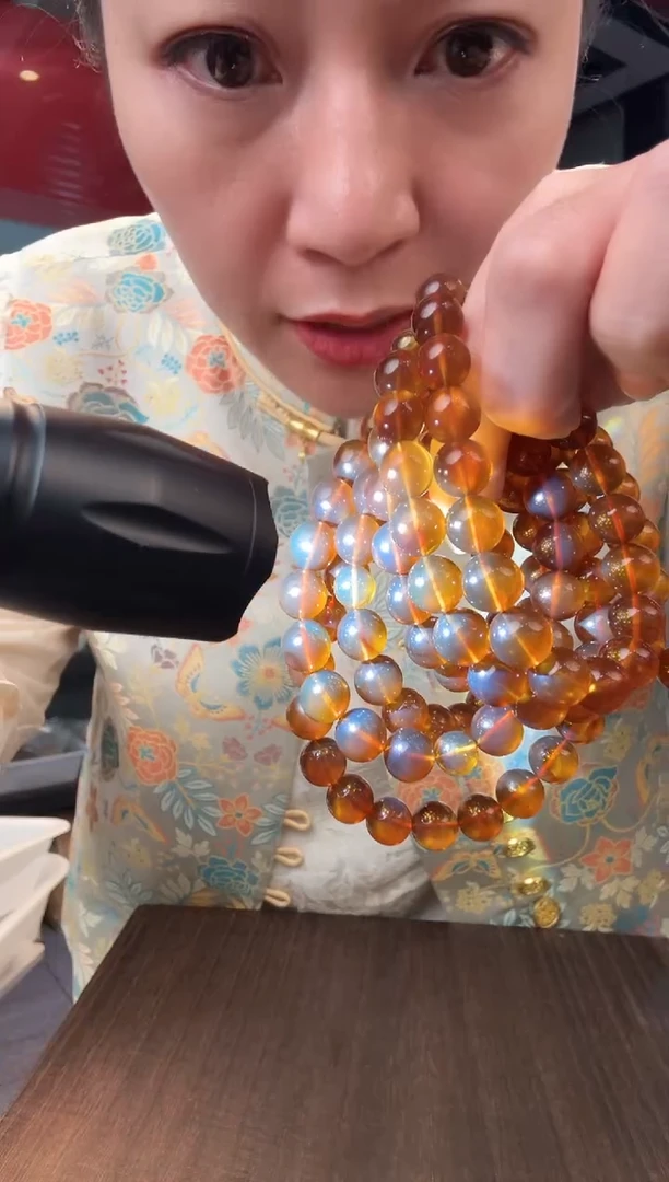 琥珀颈饰未镶嵌琥珀11mm108 多样性发其一