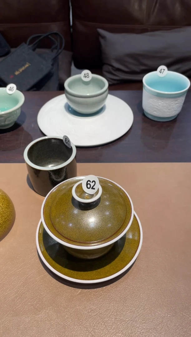 62窑承青瓷茶末马蹄三才