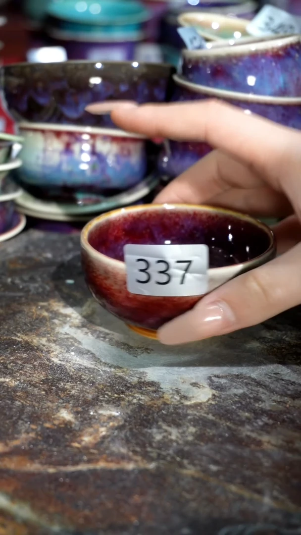 摆件精品窑变钧瓷茶器