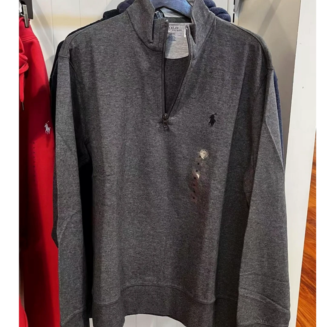 Ralph Lauren/拉夫劳伦710812963052男士小马标半拉链卫衣