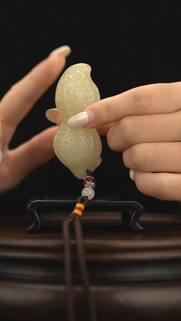 玉【好事花生】天然玉石手把件