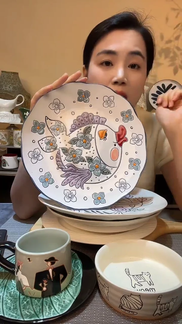 瓷片瑕疵款 10.5英寸盘 介意勿拍