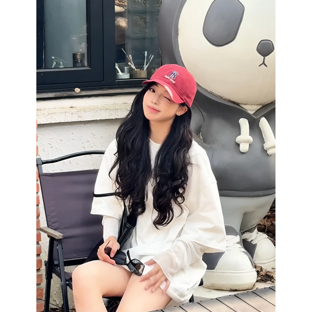 【DD】夏季慵懒网纱袖休闲宽松纯色百搭简约T恤~J81717