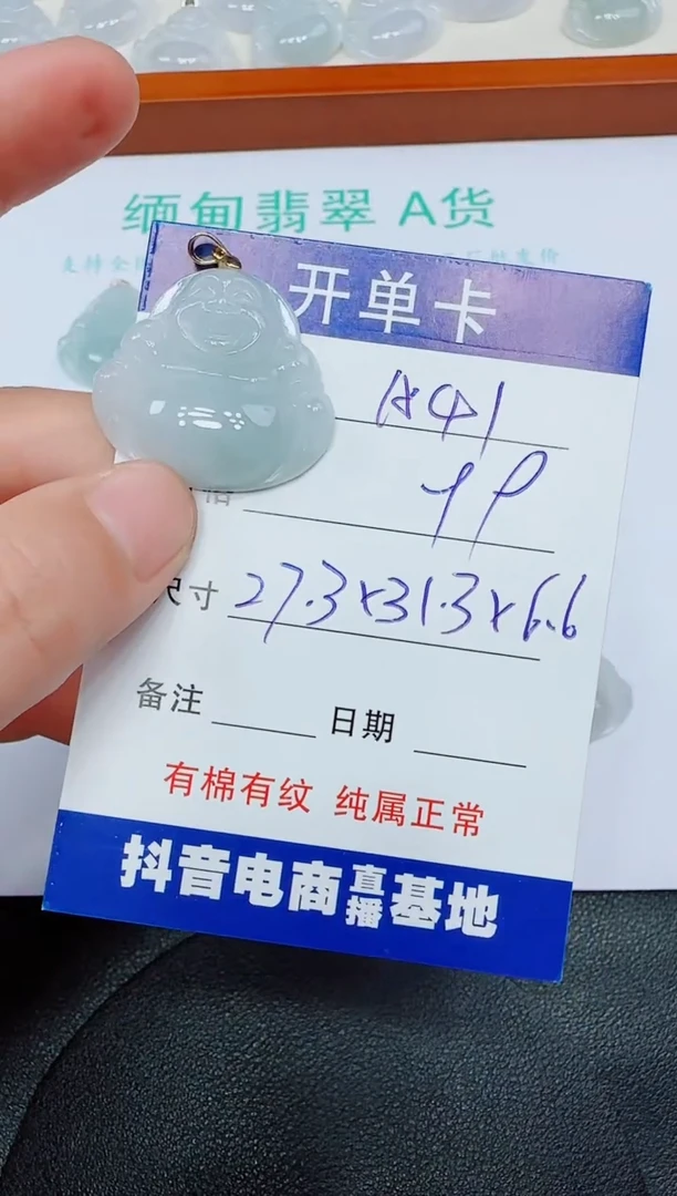 翡翠未镶嵌吊坠(赠链)A41