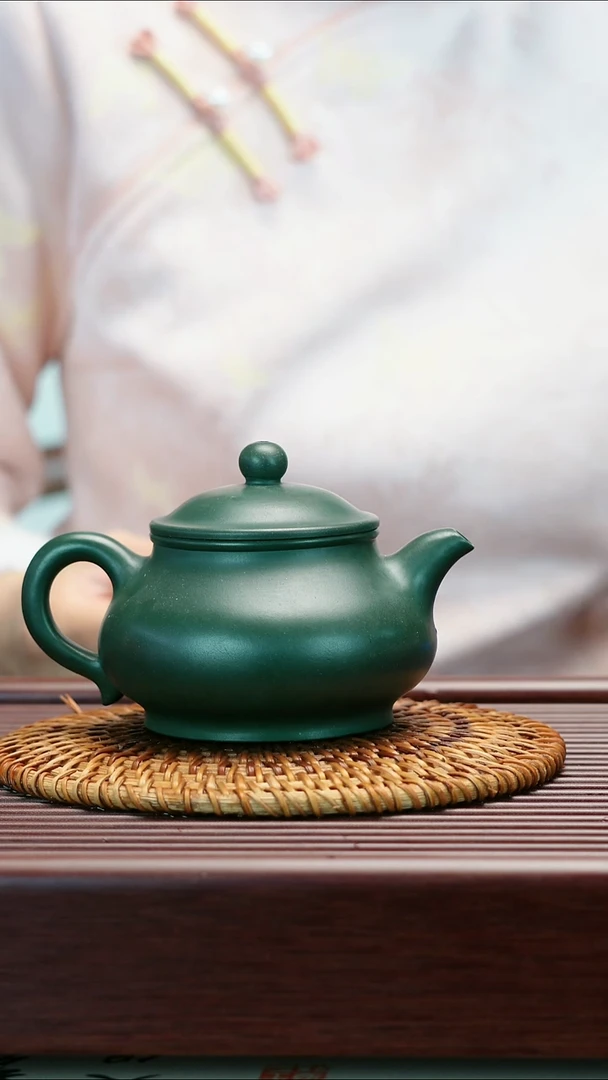 茶壶紫砂原矿绿泥  全手工制作 2 潘壶   200cc  潘仕堂
