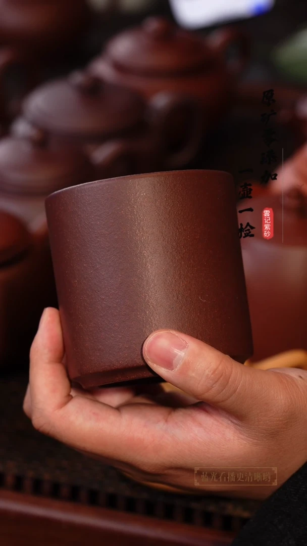 茶壶紫砂O***️原矿零添加平台紫泥主人杯