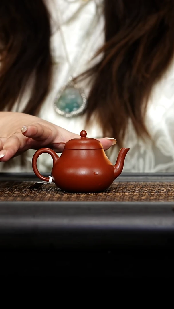 茶壶紫砂朱泥矮梨茶壶