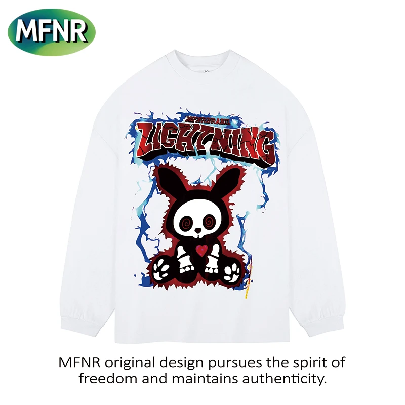 美式复古圆领百搭秋季新款重磅纯棉长袖男女街头小众休闲T恤上衣