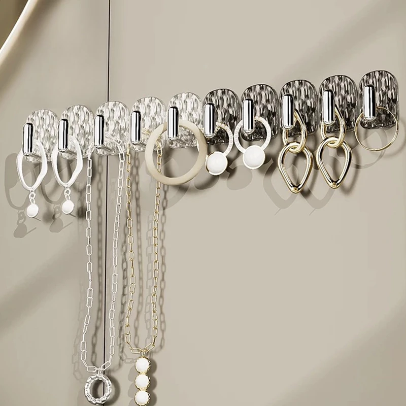 【荞芬】亚克力家用壁挂ins风联排迷你挂钩强力粘胶贴墙新款