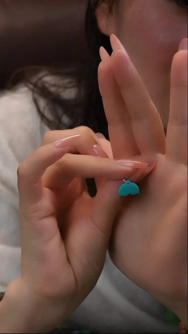 18K金镶嵌绿松石吊坠(不含链)木*夕11111