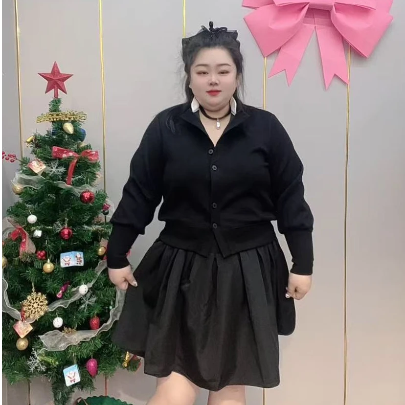 （琳琳家）早春韩系穿搭时尚百搭高级感上衣+裙子套装