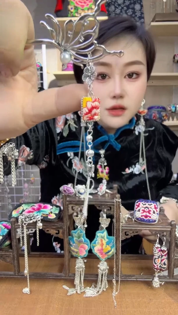 【闪购商品】刺绣纯手工苗绣非遗发簪