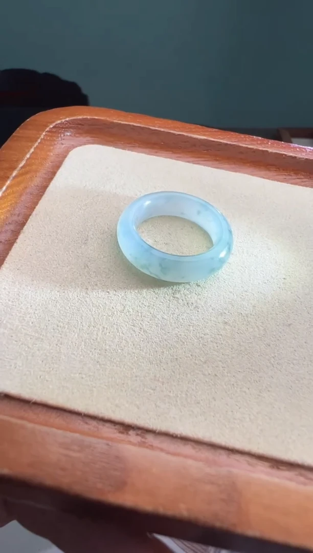 未镶嵌定制翡翠飘花戒圈卡15