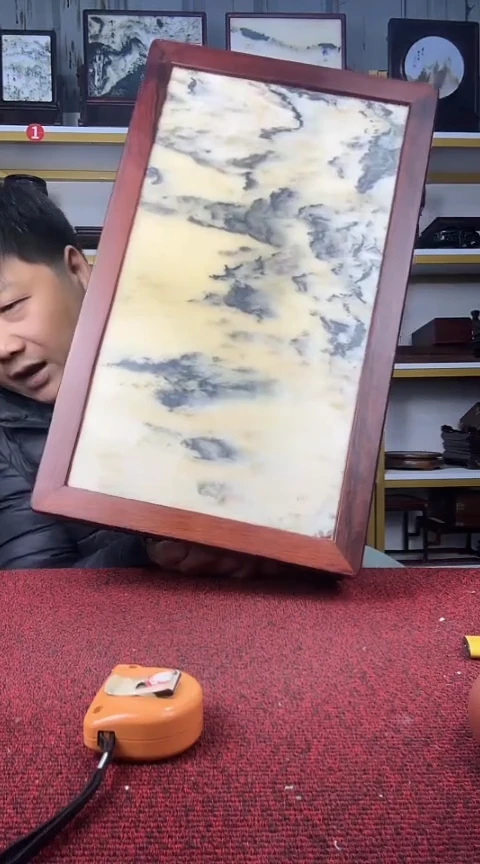 木酷***椒红酸枝威奥云石底座50*30*11CM