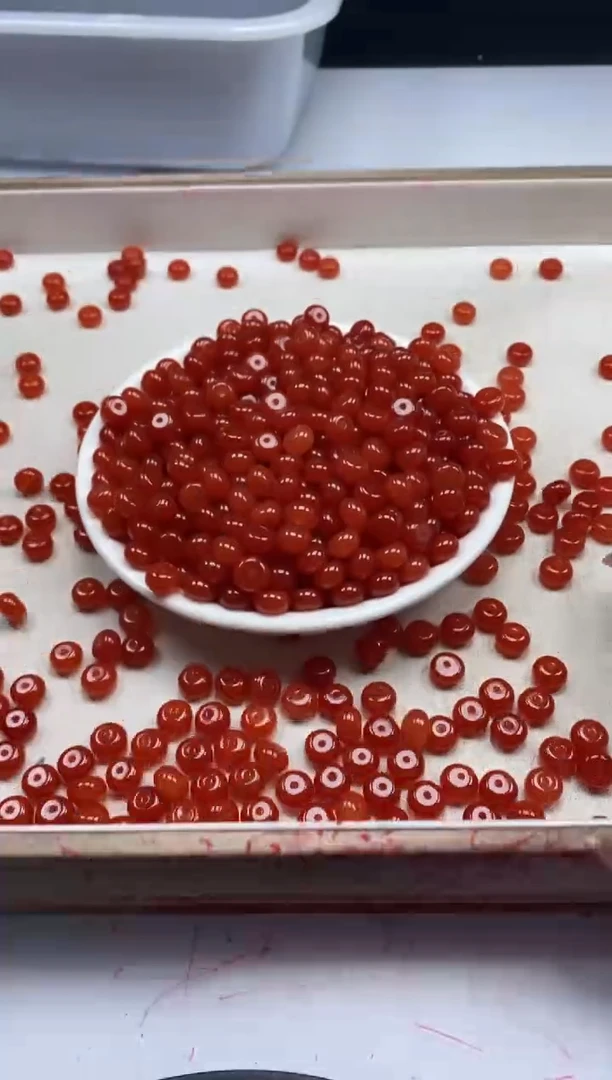 【闪购商品】玛瑙/玉髓颈饰未镶嵌w2011南红算盘8*5mm*20颗