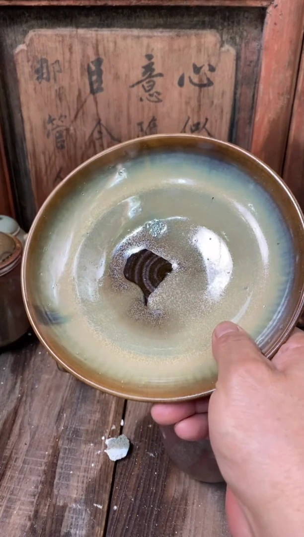 釉绘分**生浪鬼柴烧-盘子