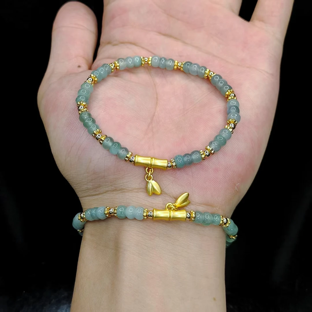 【老三珠宝】翡翠DIY单圈手串GS【多样性发其一】约4mm