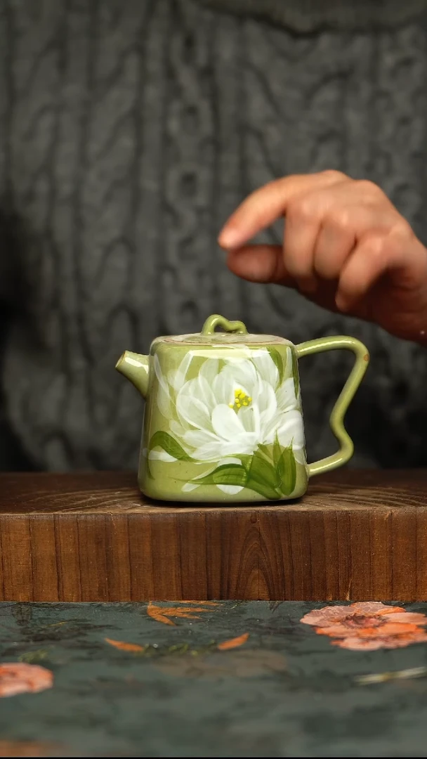 杯釉下彩手工手绘同款陶器