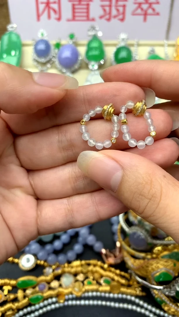 18K金镶嵌翡翠耳饰154 -中国好珍宝