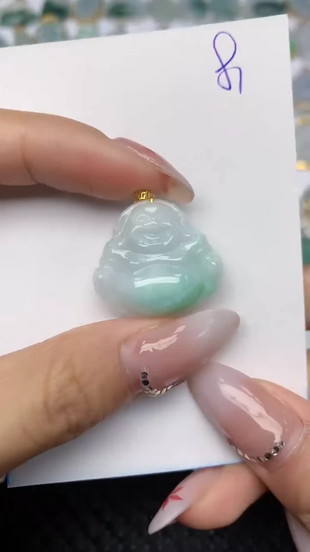 【闪购商品】翡翠颈饰18K金镶嵌天然翡翠A货