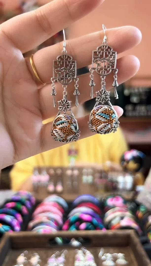 织绣艺枝独绣老绣饰品61