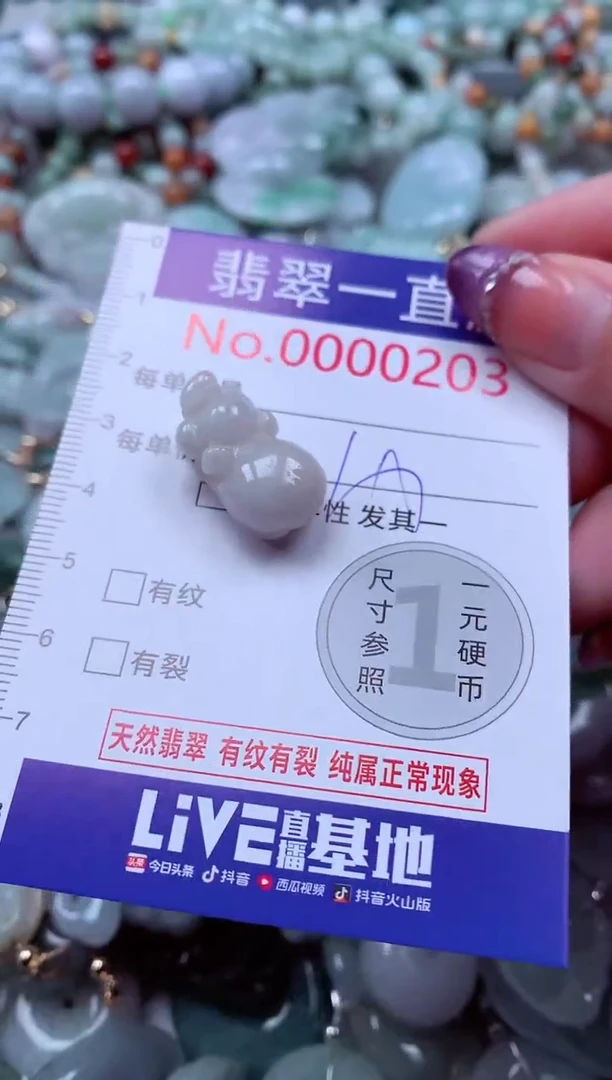 翡翠未镶嵌吊坠(不含链)203