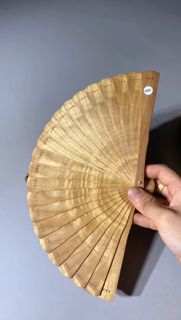 金丝楠588号16cm金丝楠木小叶桢楠扇子