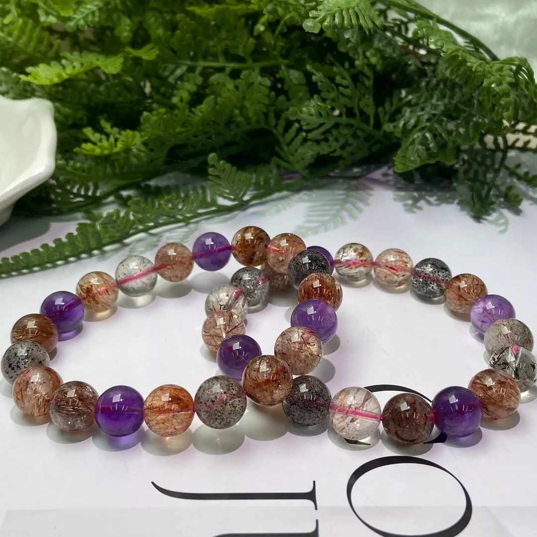 【星浩珠宝】黑金超水晶手串2-2T92K407【多样性发一件】10mm