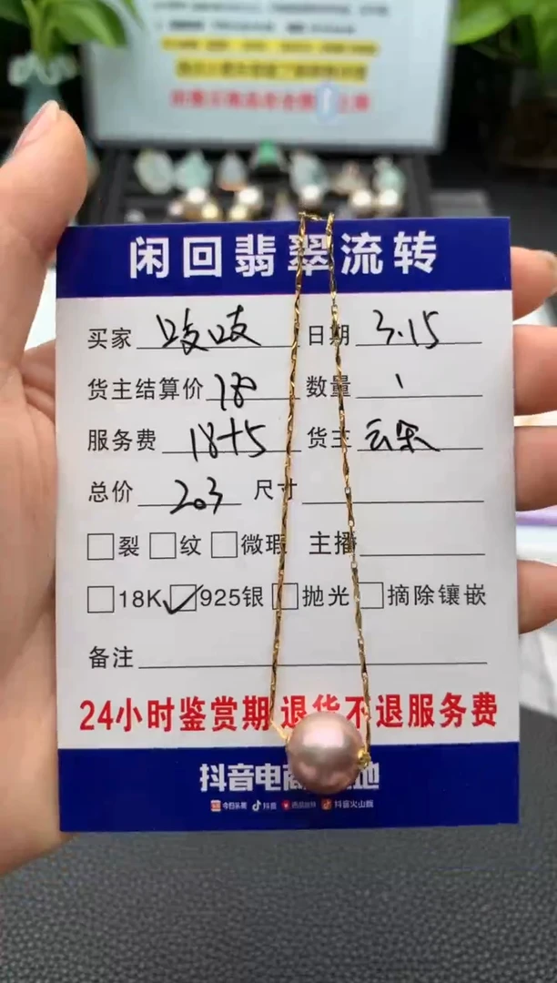 【闪购商品】淡水珍珠银S925镶嵌颈饰项链