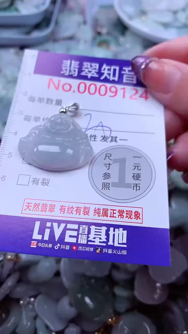 翡翠未镶嵌吊坠(不含链)9124