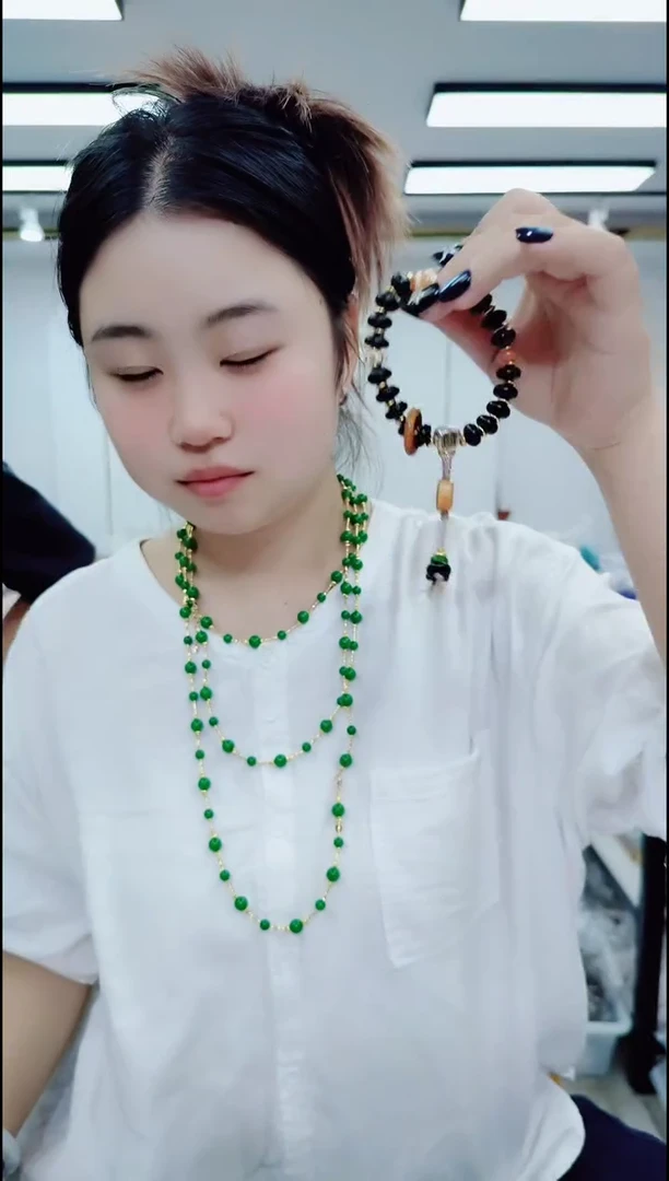 玛瑙/玉髓颈饰合金1154手串