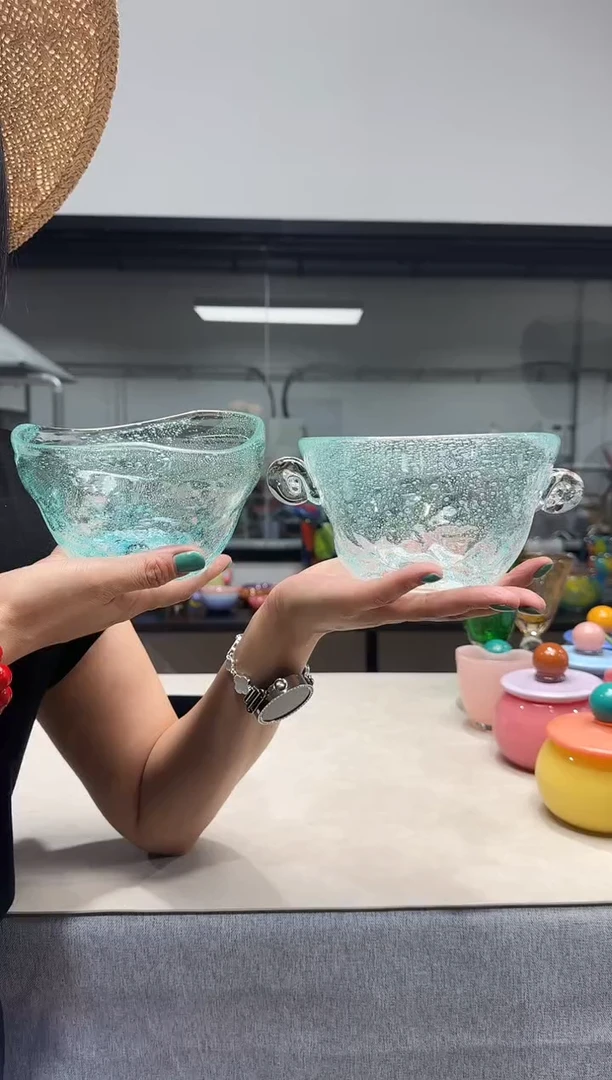 G慕忆家手作琉璃高口一对