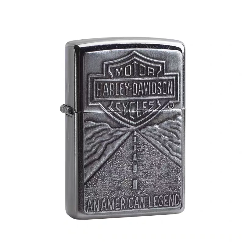 zippo打火机正品/联名美国哈雷系列公路火烫鹰惊喜发动机男士MBJ6