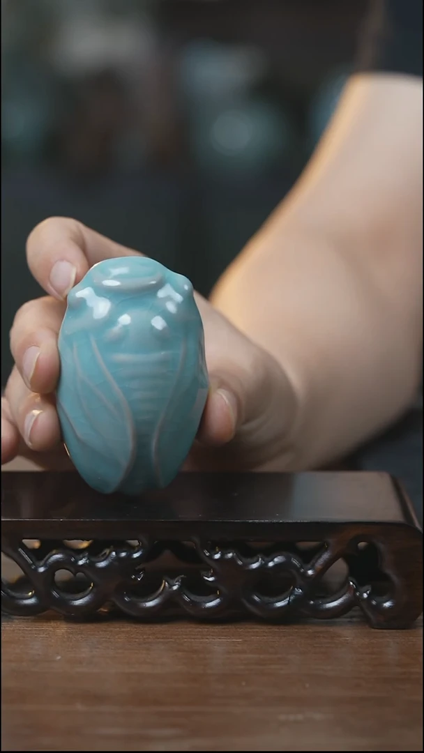 汝瓷 （拾汝）（天青）一鸣惊人茶宠