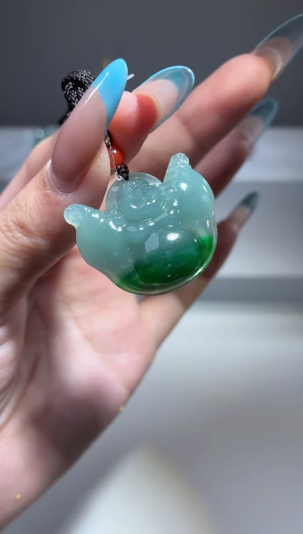 翡翠未镶嵌吊坠(不含链)佛公