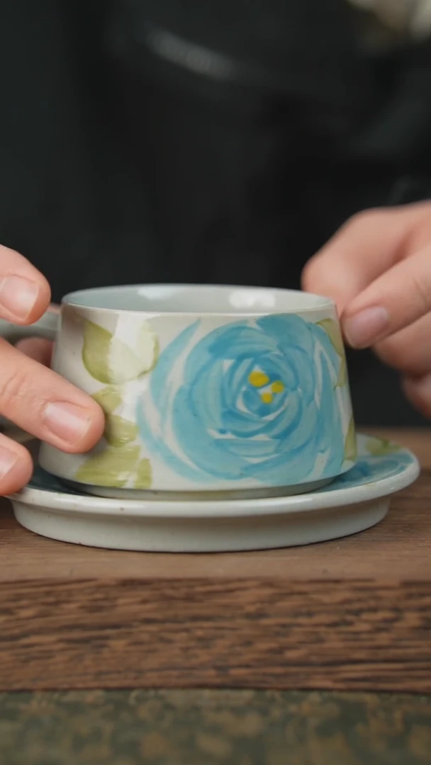 【闪购商品】杯子泥垚手作 景德镇手工手绘器物