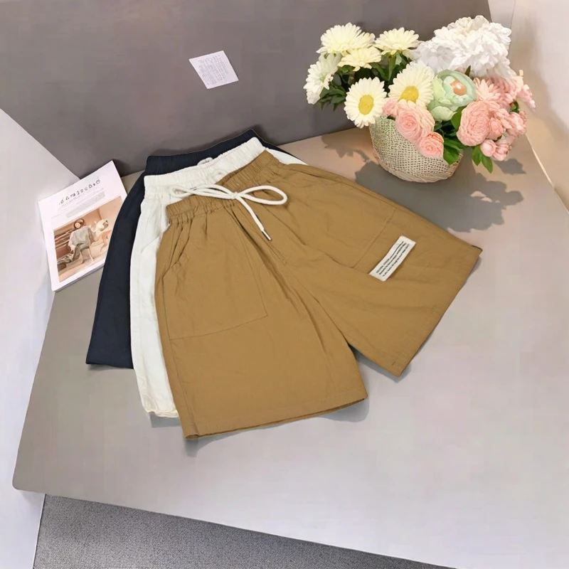 夏季薄款男童纯棉水洗短裤男孩百搭七分裤速干吸汗休闲沙滩裤子