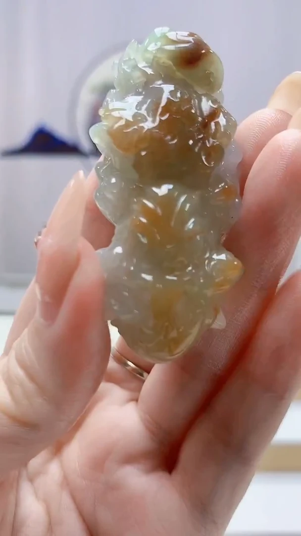 未镶嵌定制翡翠4829DD-毛货挂件146