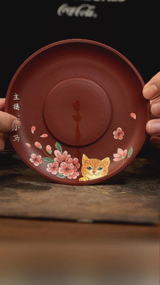 茶壶紫砂小猫 杯垫