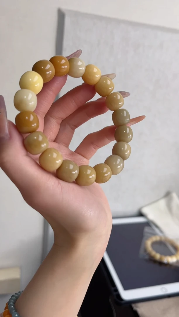 【闪购商品】菩提根/象牙果手串e78干磨桶珠13*14mm