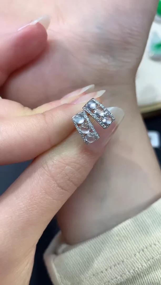 【闪购商品】翡翠耳饰18K金镶嵌A400多样性发一件|1980