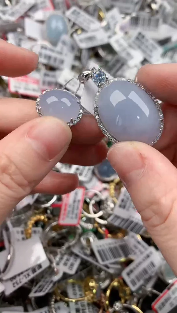 银S925镶嵌戒指翡翠333       4