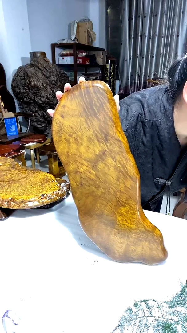 金丝楠木头款干泡盘40