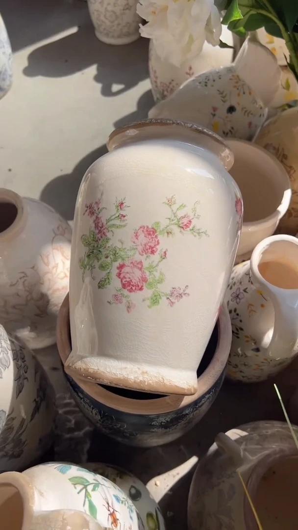 【闪购商品】陶瓷花盆高21cm内口9.5cm