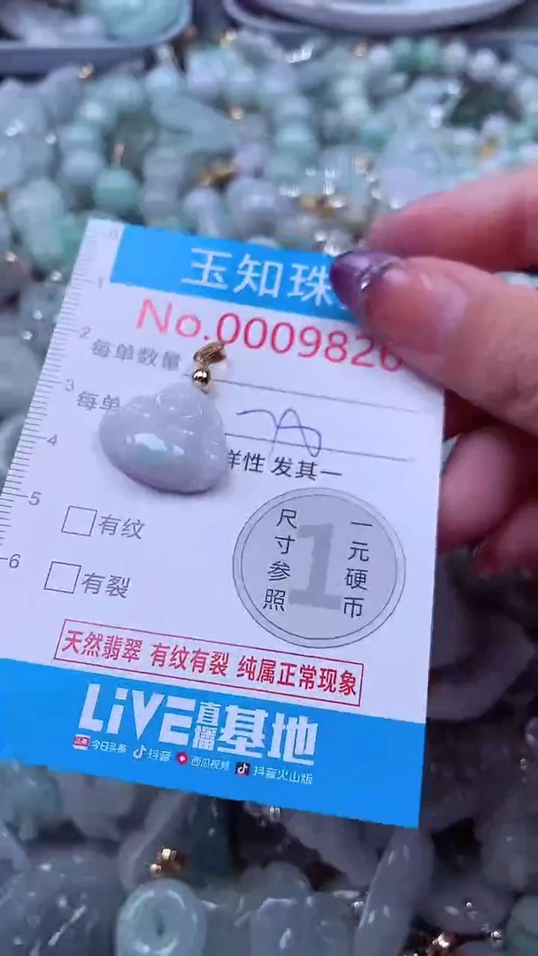 翡翠未镶嵌吊坠(不含链)9826